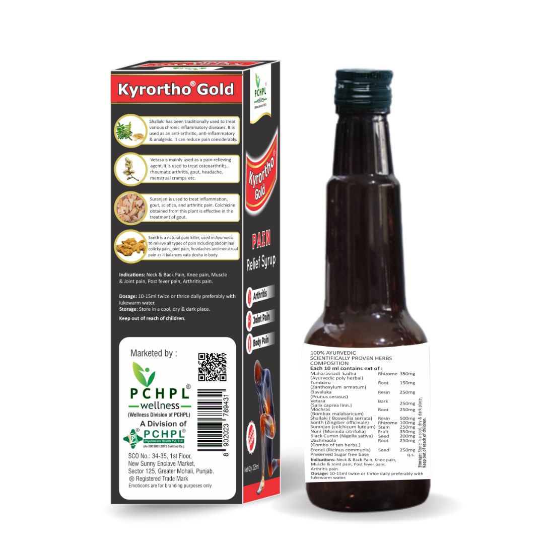 Kyrortho Gold Pain Relief Syrup | Sehatokart