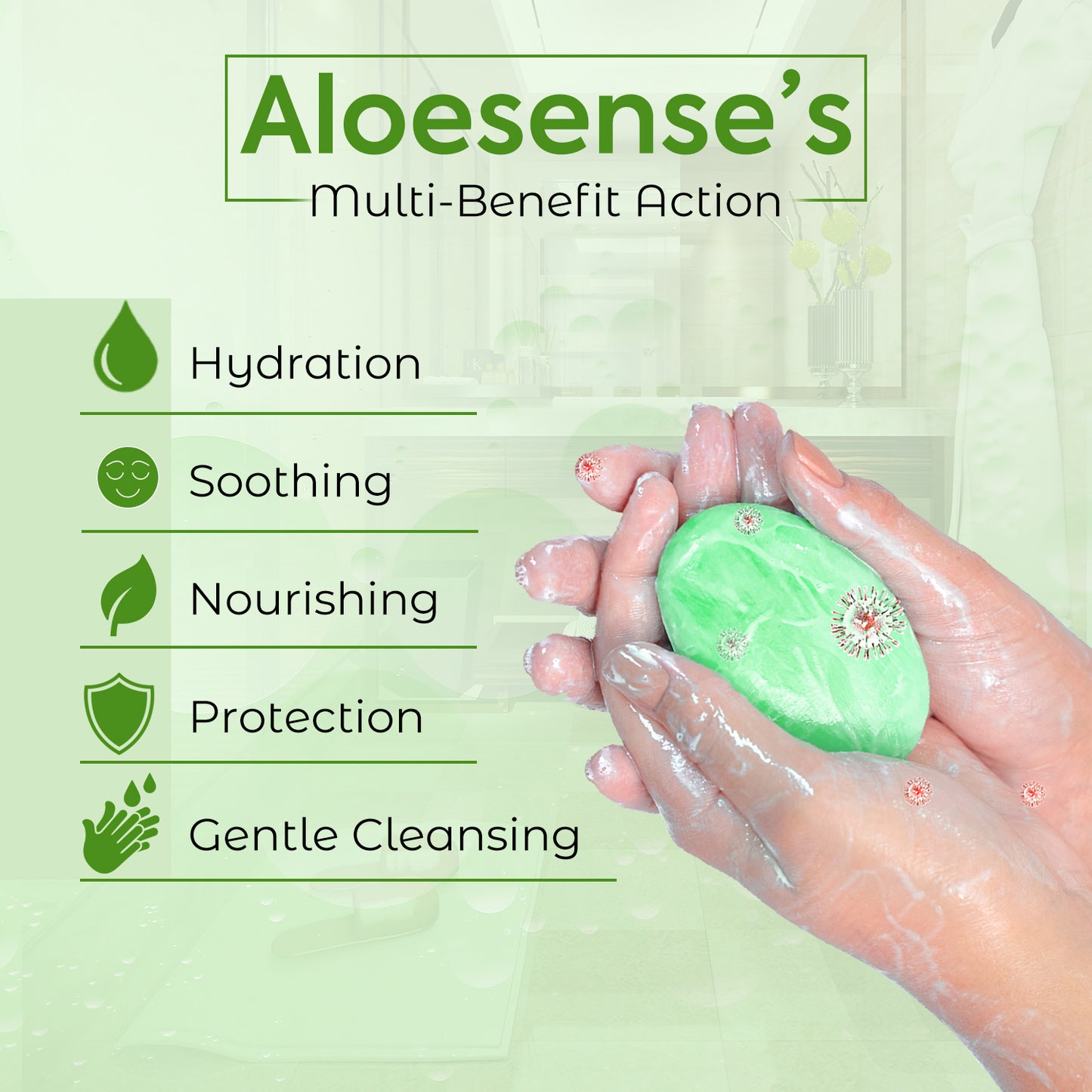 The Aesthetic Sense Aloe-Sense medicated soap (75 gm) (2 Pack)