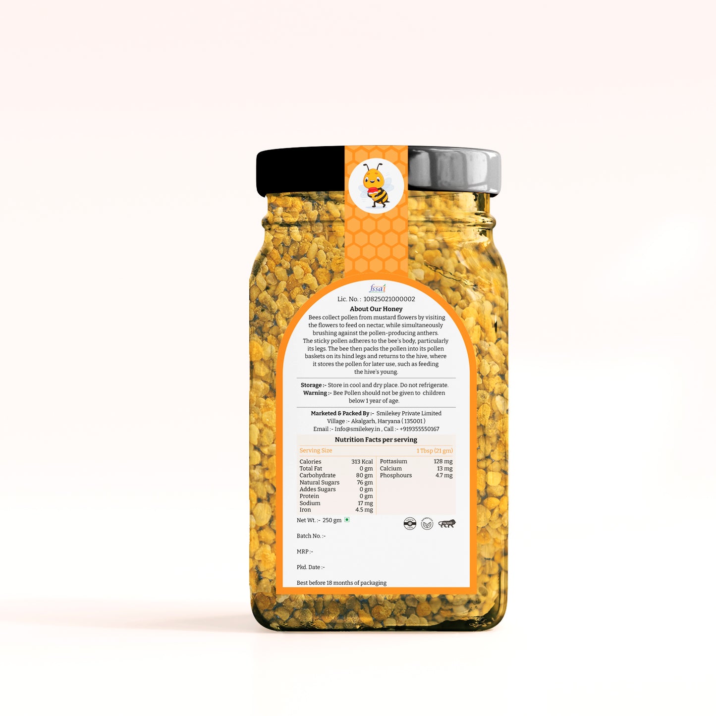 Smilekey Bee Pollen – Nature’s Superfood – 250gm