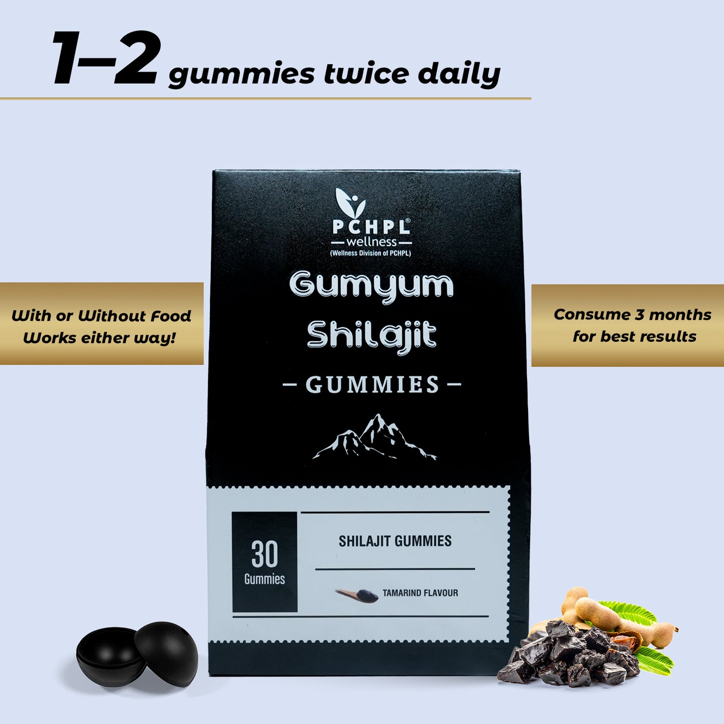 Shilajit Gummies (30 Gummies) – Energy & Stamina Booster