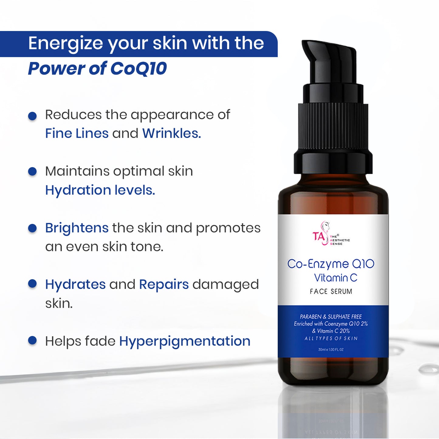 The Aesthetic Sense Co-Enzyme Q10 Face Serum 30ml