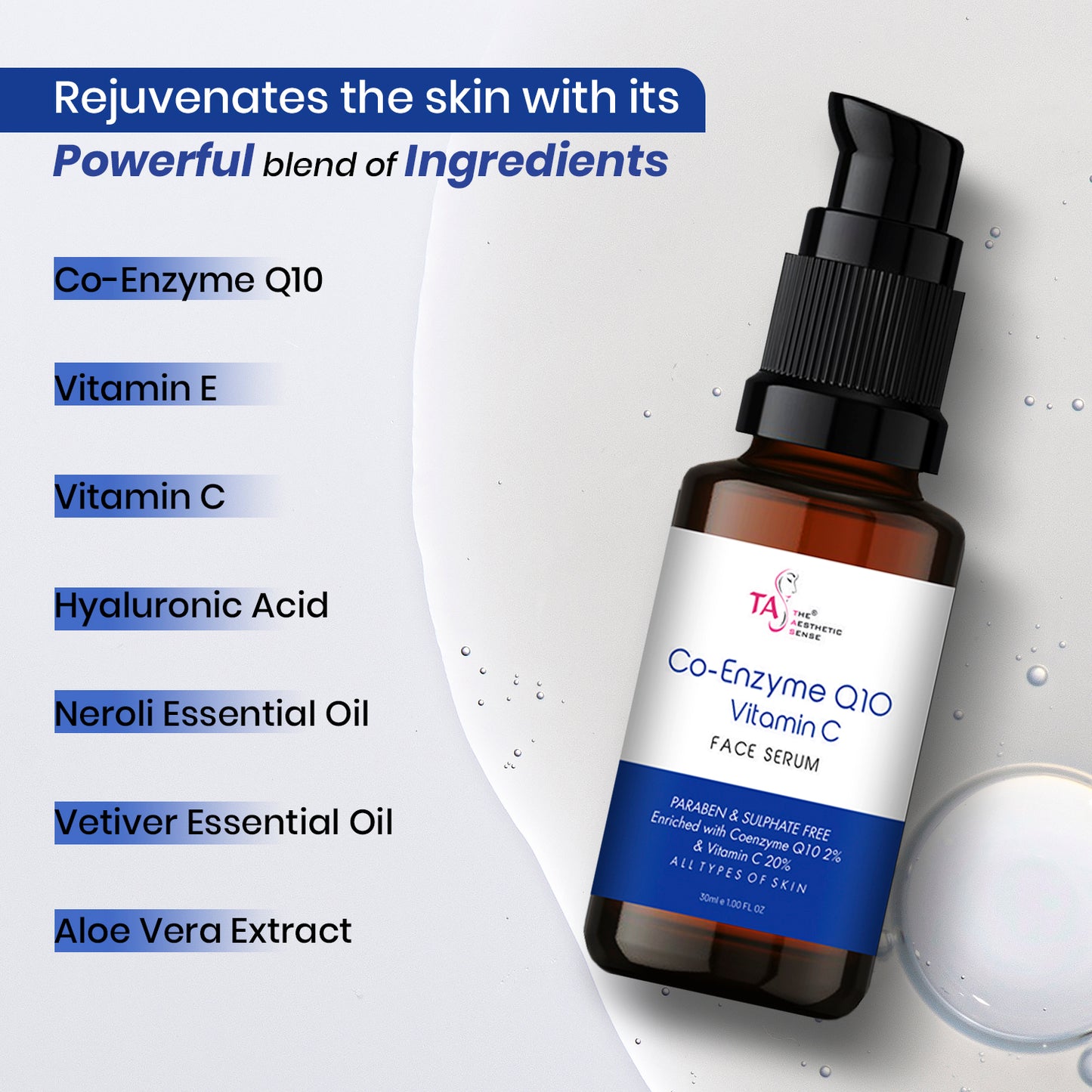 The Aesthetic Sense Co-Enzyme Q10 Face Serum 30ml