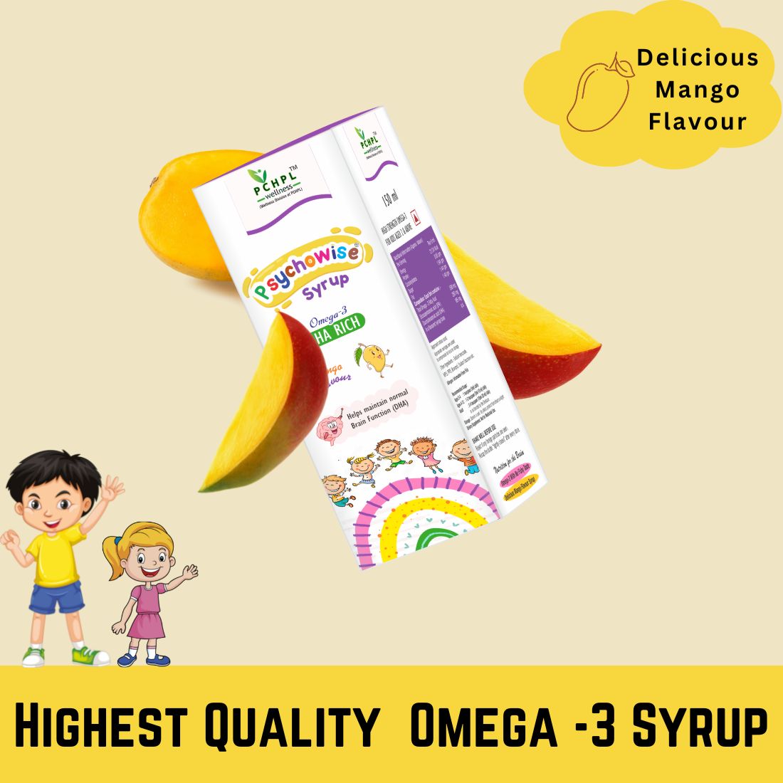 Psychowise Syrup | EPA & DHA rich Omega-3- 150ml