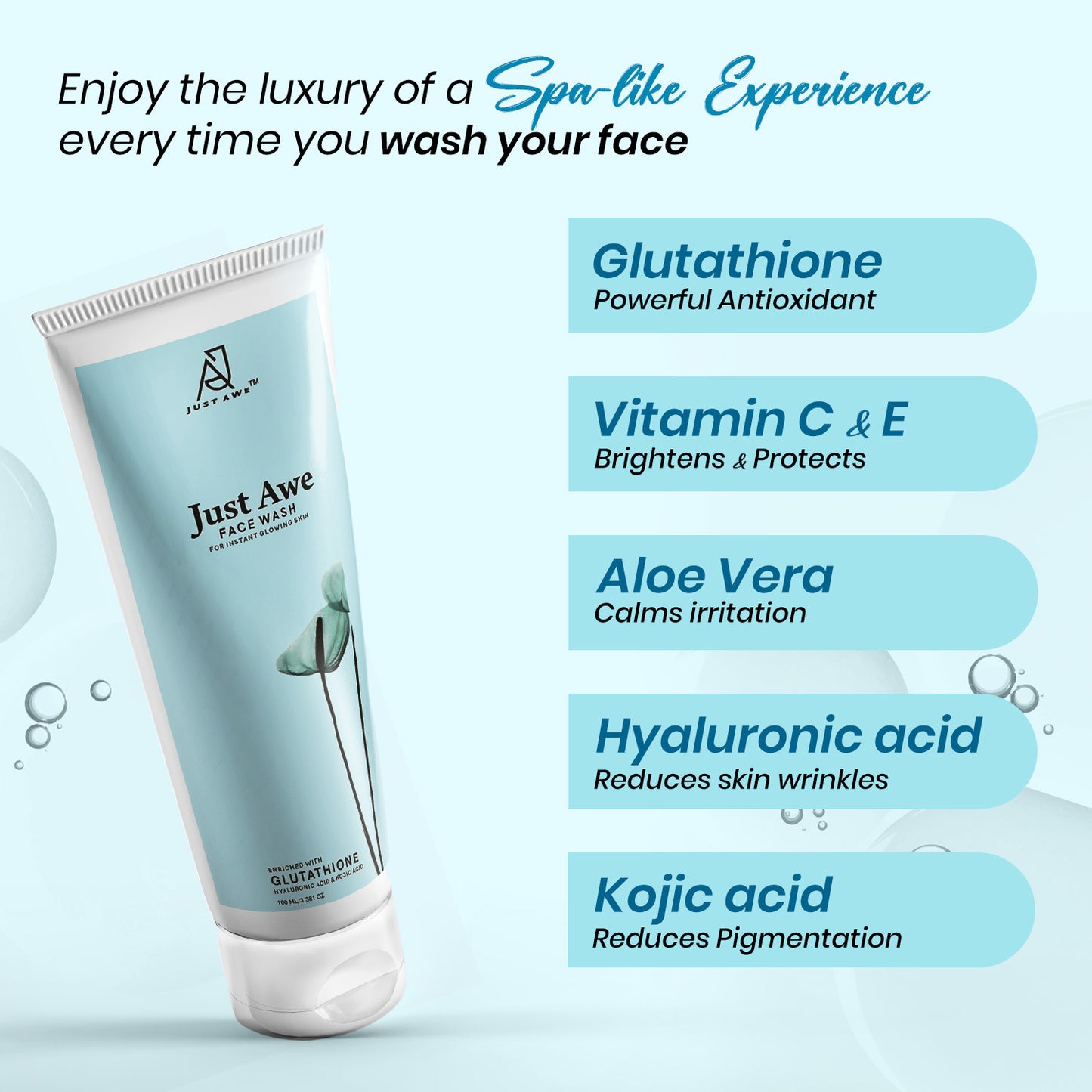 Just Awe Glutathione Face Wash
