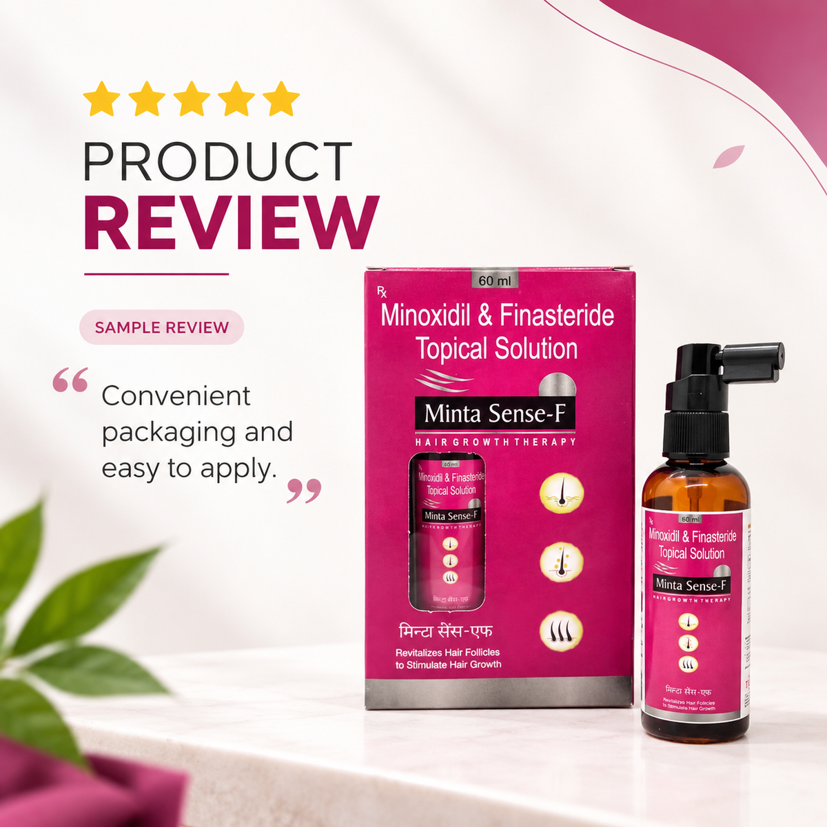 Minta Sense-F Hair Growth Solution 60 ml