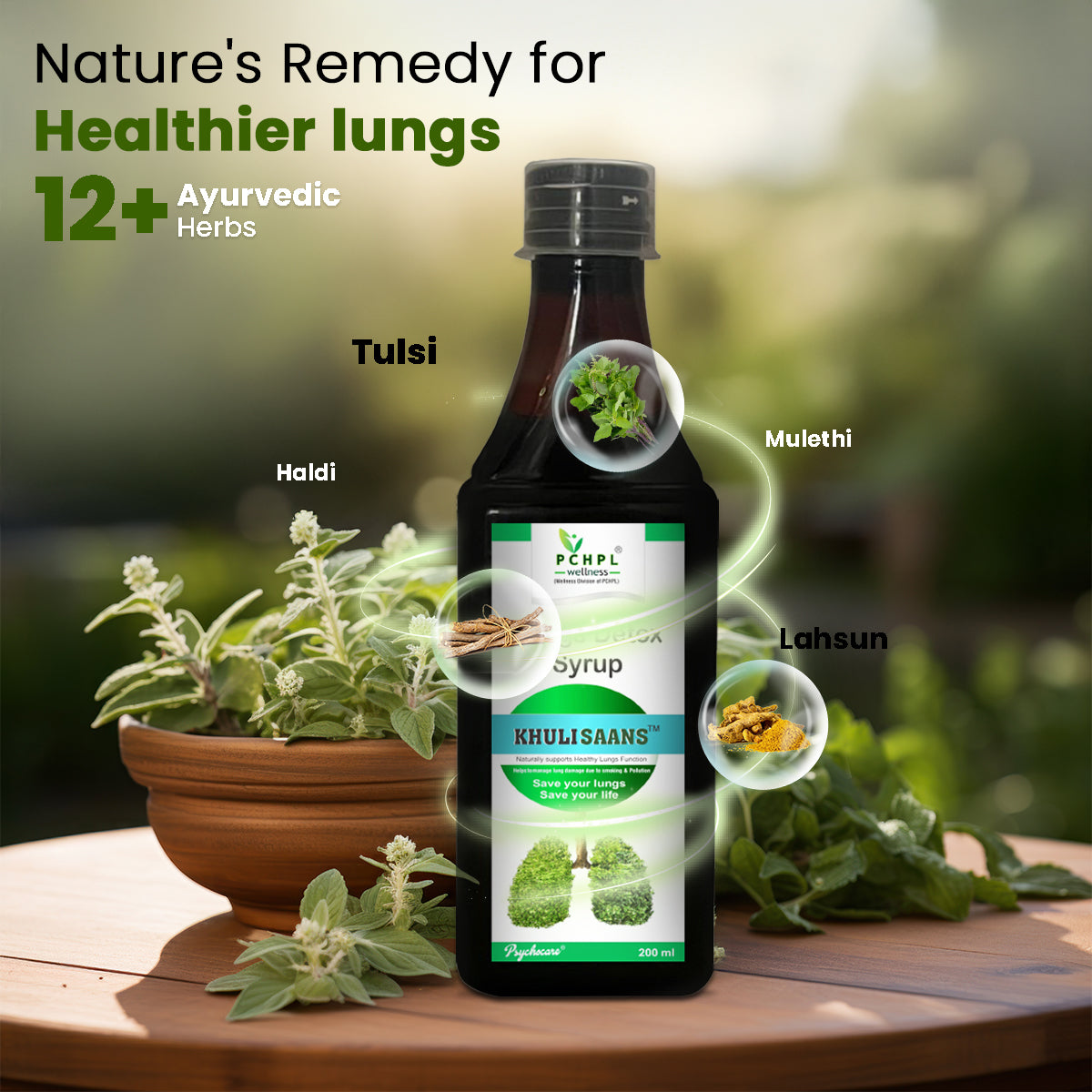 PCHPL wellness Khuli Saans Ayurvedic Lung Detox Syrup 200ml