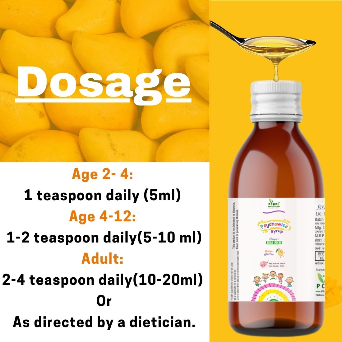 Pchpl Wellness Psychowise Syrup | Omega 3 with EPA-DHA- 150ml