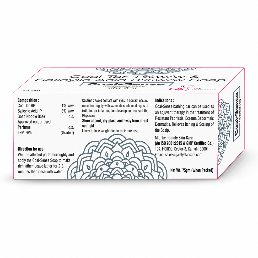 The Aesthetic Sense Coal Sense Medicated Soap - 75 gm (3 Pack)