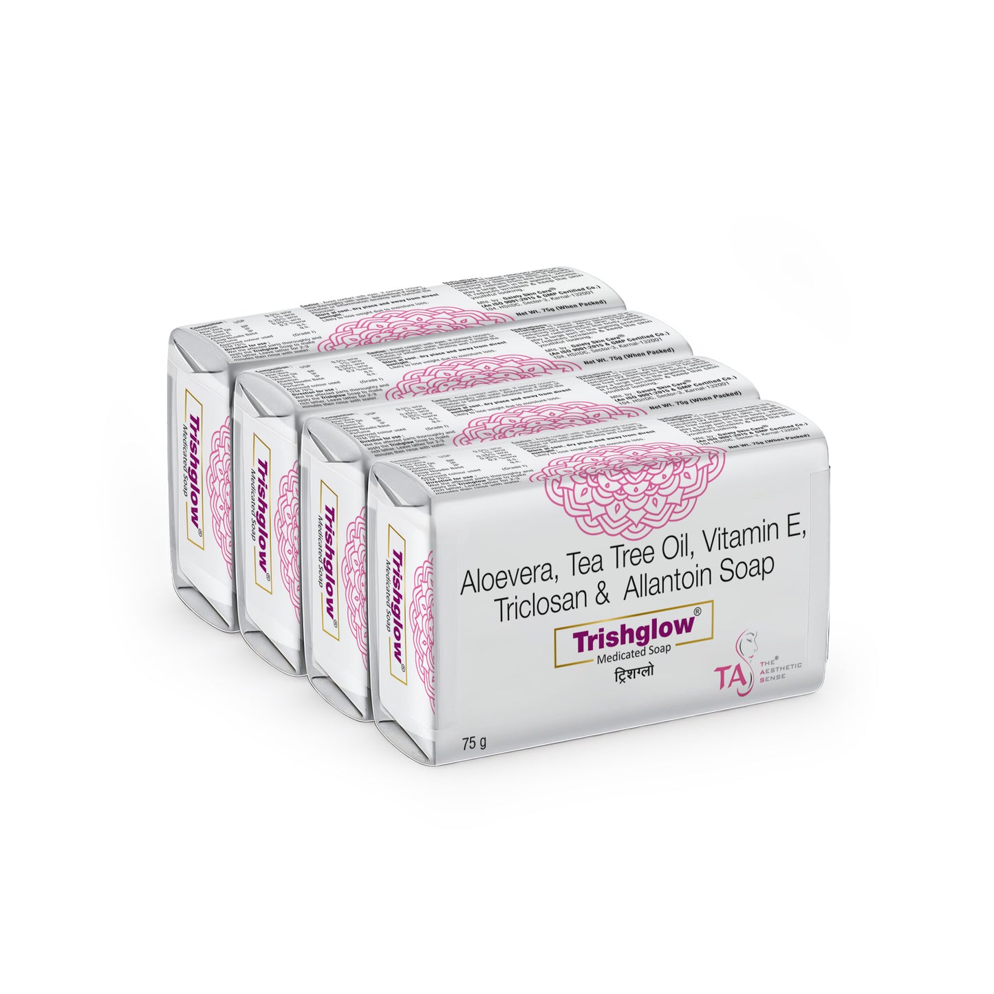 The Aesthetic Sense Trishglow Medicated Soap - 75 gm (4Pack)