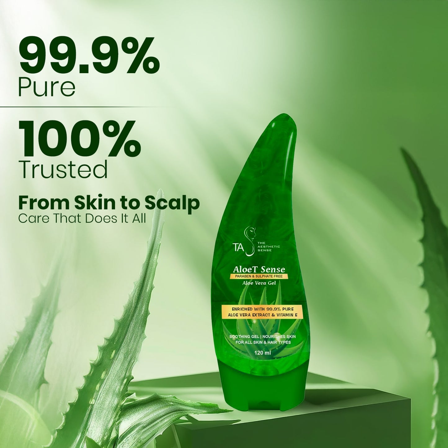The Aesthetic Sense Aloe-T-Sense Aloe Vera Gel-120ml (2 Pack)