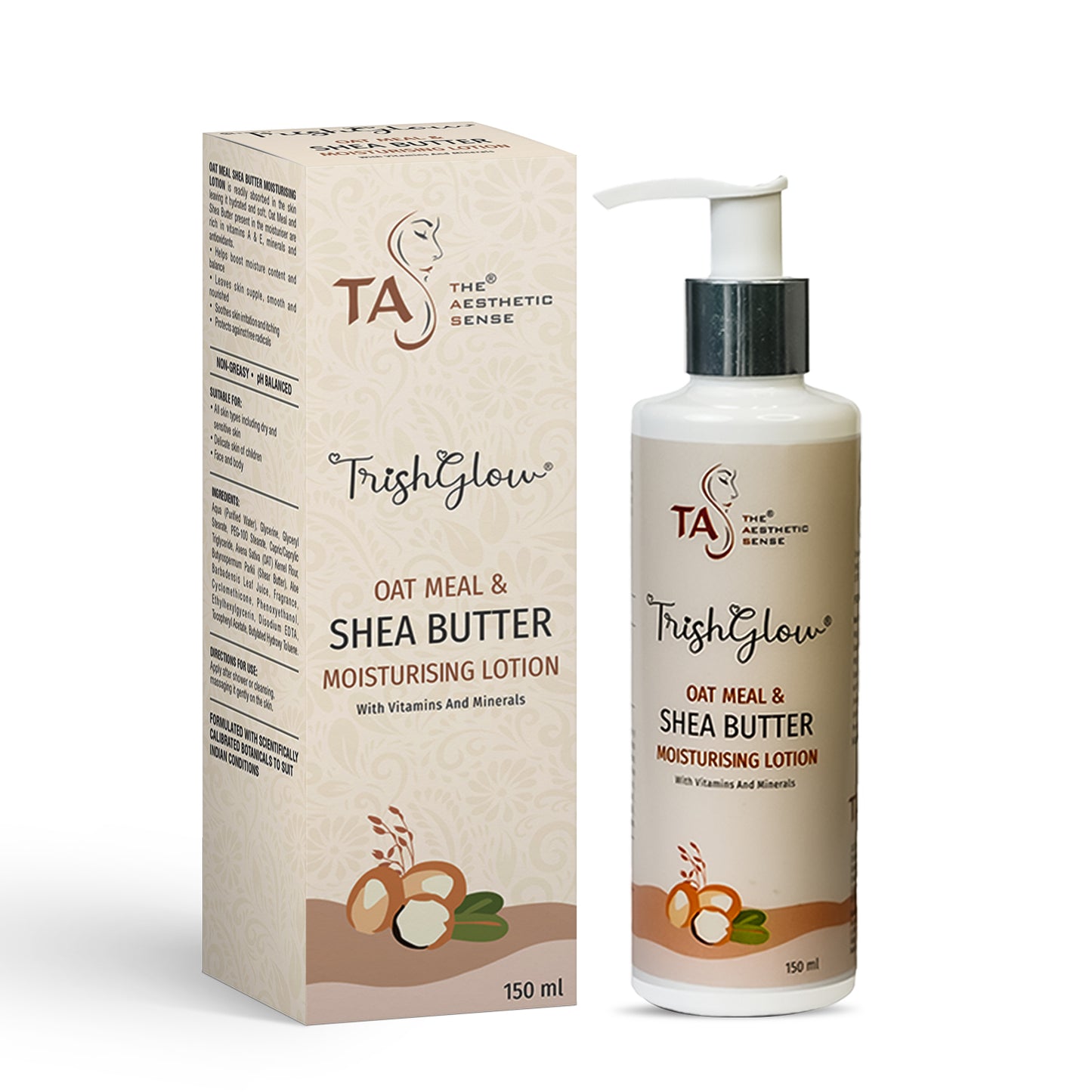 The Aesthetic Sense Trishglow Oatmeal and Shea Butter Moisturising Lotion - 150 ml