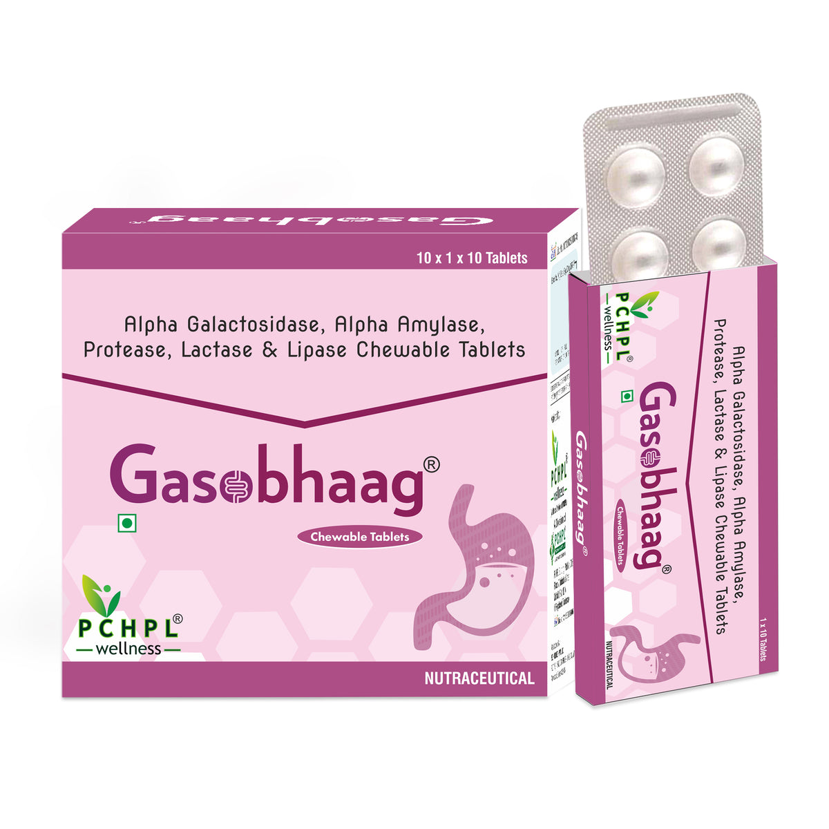 PCHPL wellness Gasobhaag Digestive Enzyme Chewable Tablets