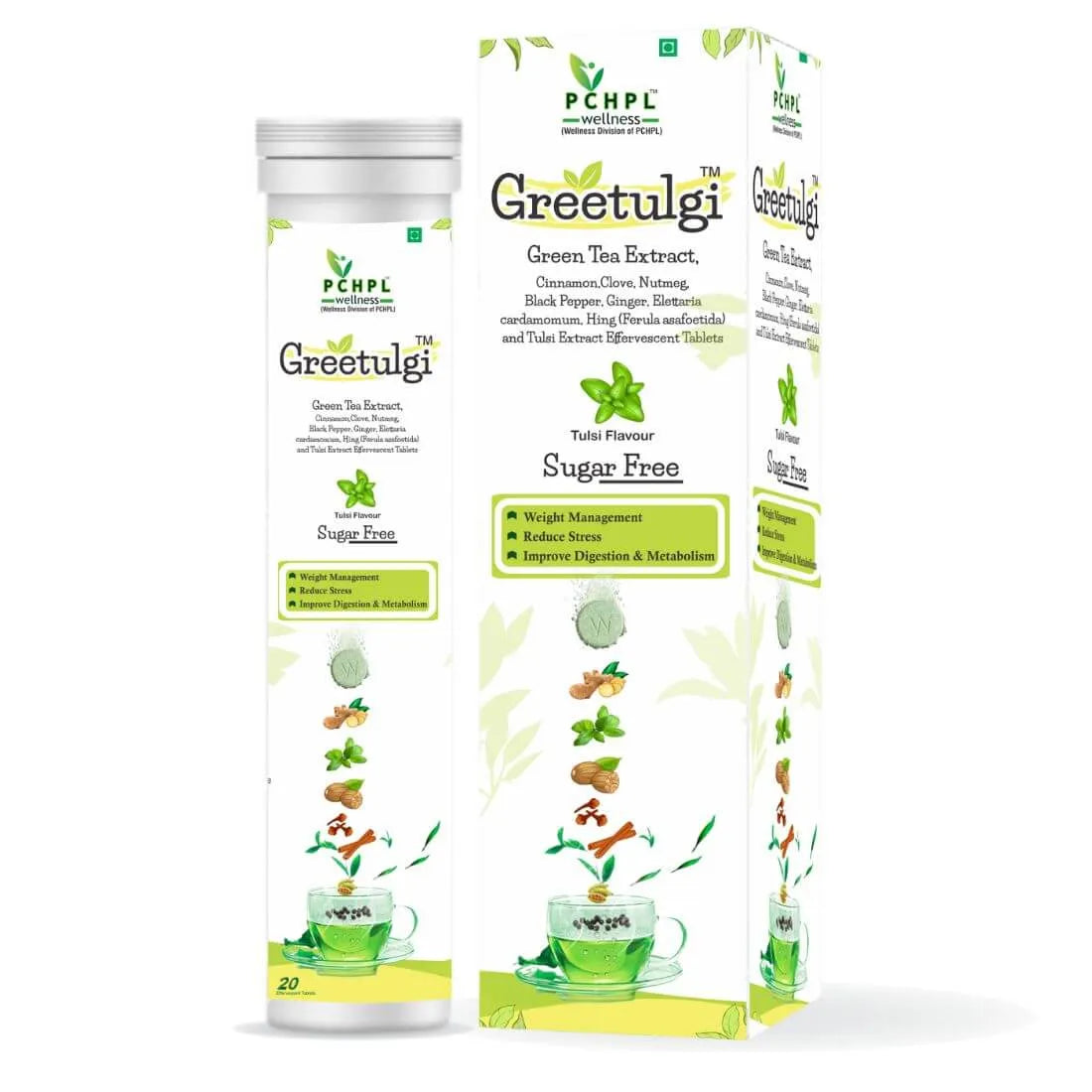 Sugar Free Green Tea with Tulsi Extract | Sehatokart