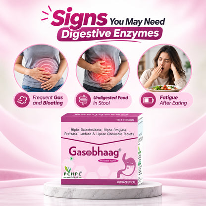 Gasobhaag Digestive Enzyme Chewable Tablets