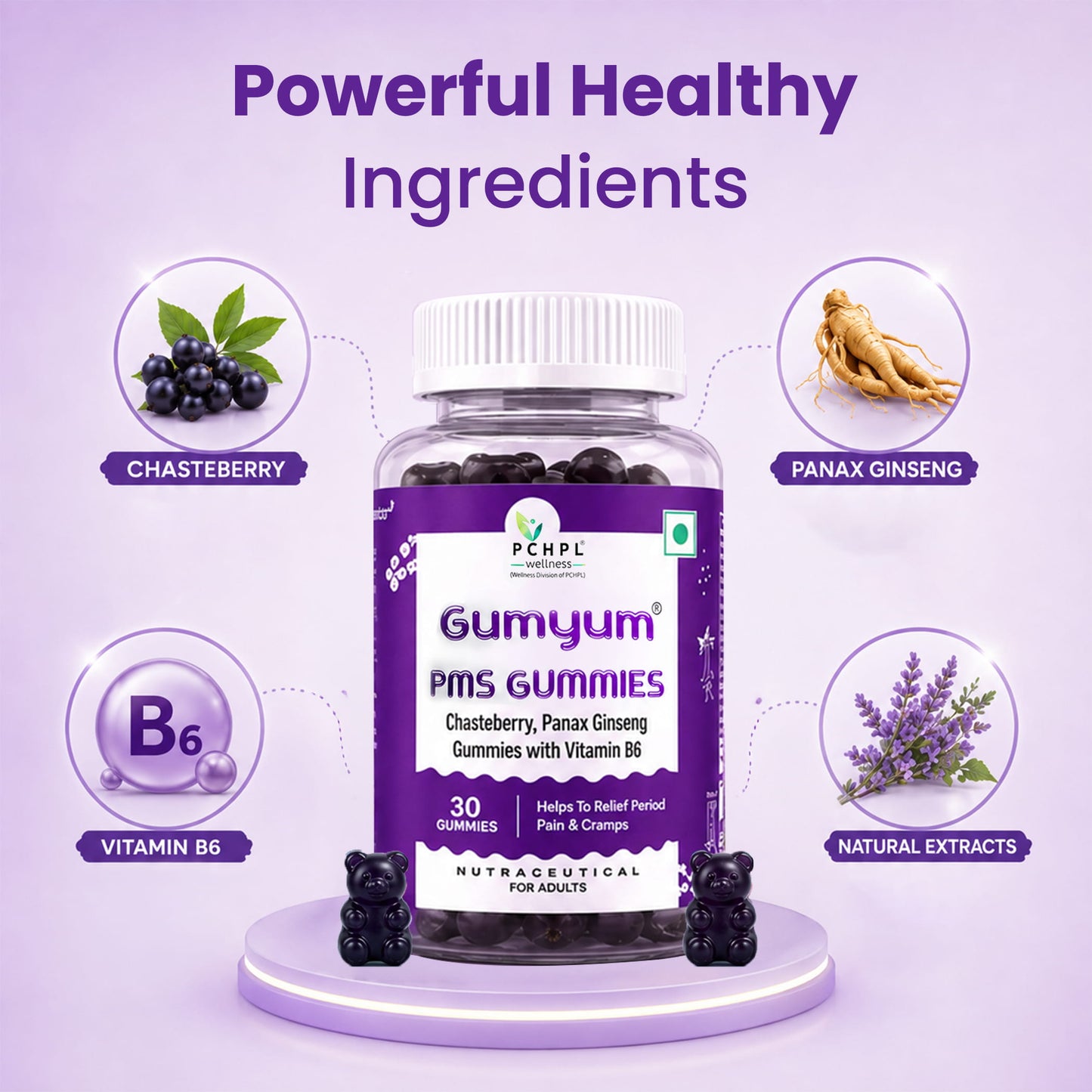 gumyum pms gummies powerful healthy ingredients