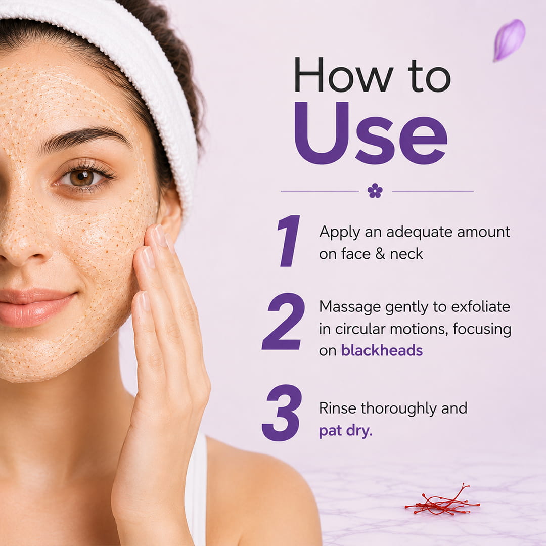 how to use kumkumadi face scrub