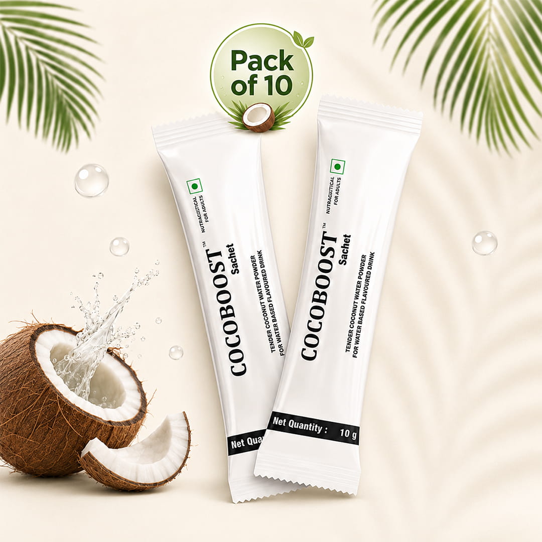 COCOBOOST Coconut Water Powder 10 Sachet - Instant Coconut Drink Powder