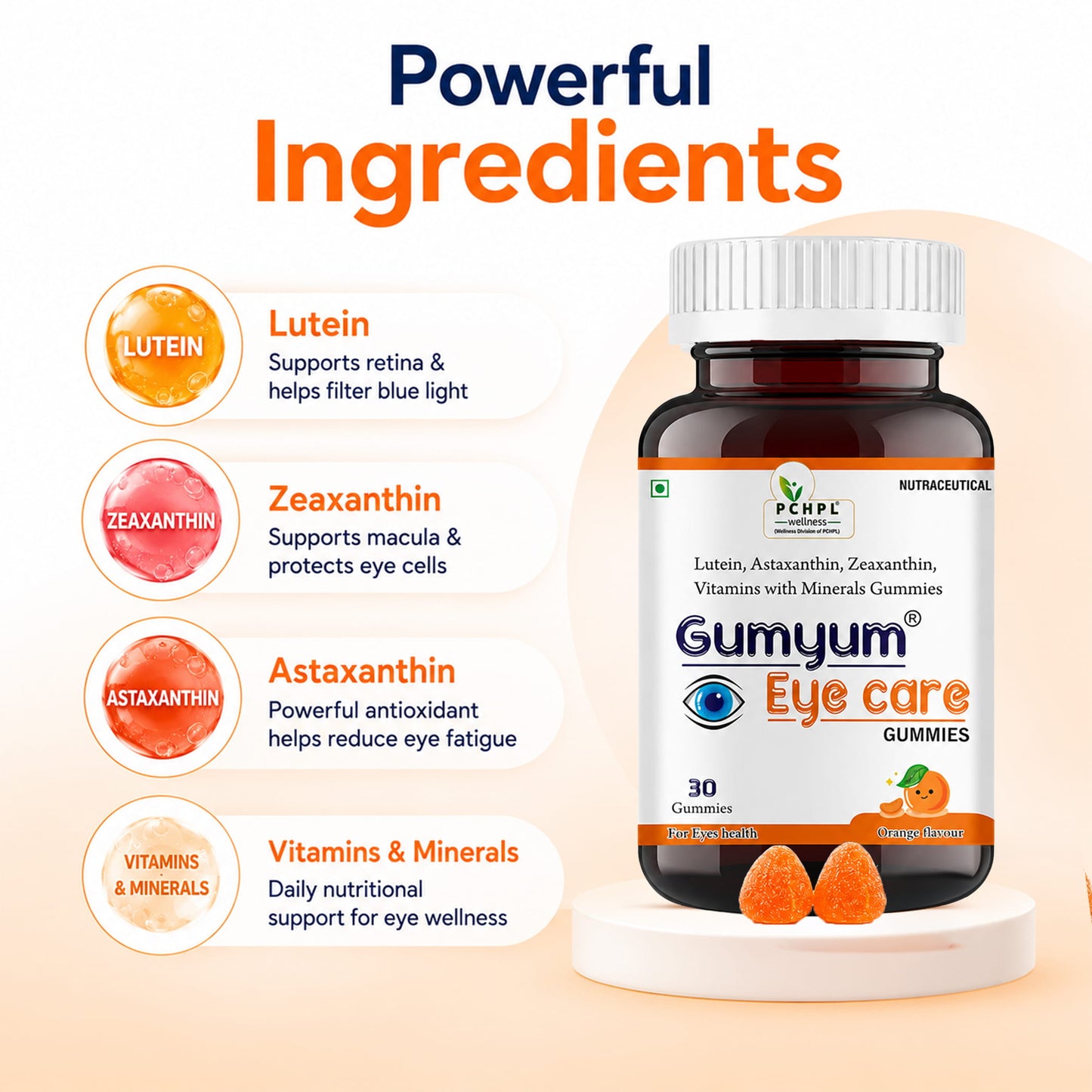 PCHPL wellness Gumyum Eye Care Gummies - 30 Gummies