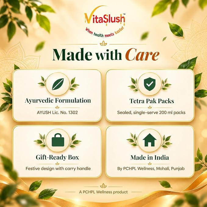 VitaSlush Ayurvedic Mango Drink Festive Gift Box – 12 x 200 ml