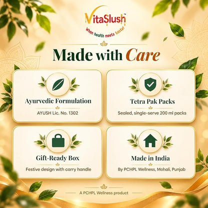 VitaSlush Ayurvedic Mango Drink Festive Gift Box – 12 x 200 ml
