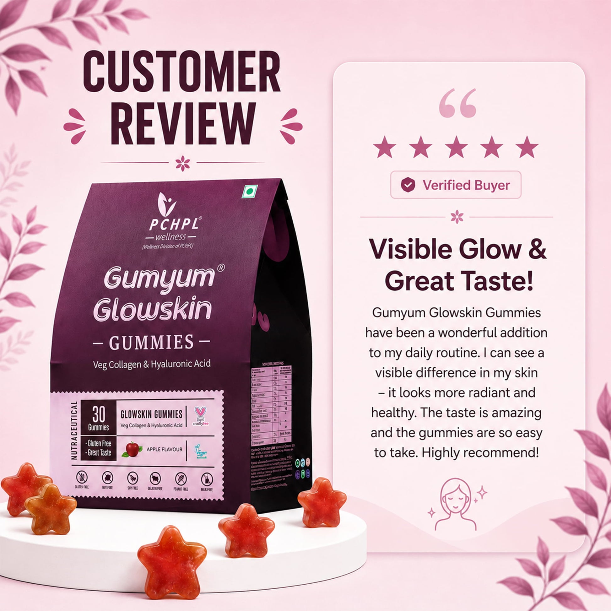 gumyum glowskin gummies customer review