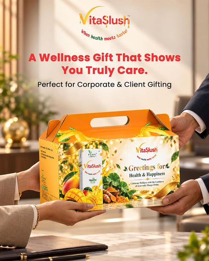 VitaSlush Ayurvedic Mango Drink Festive Gift Box – 12 x 200 ml