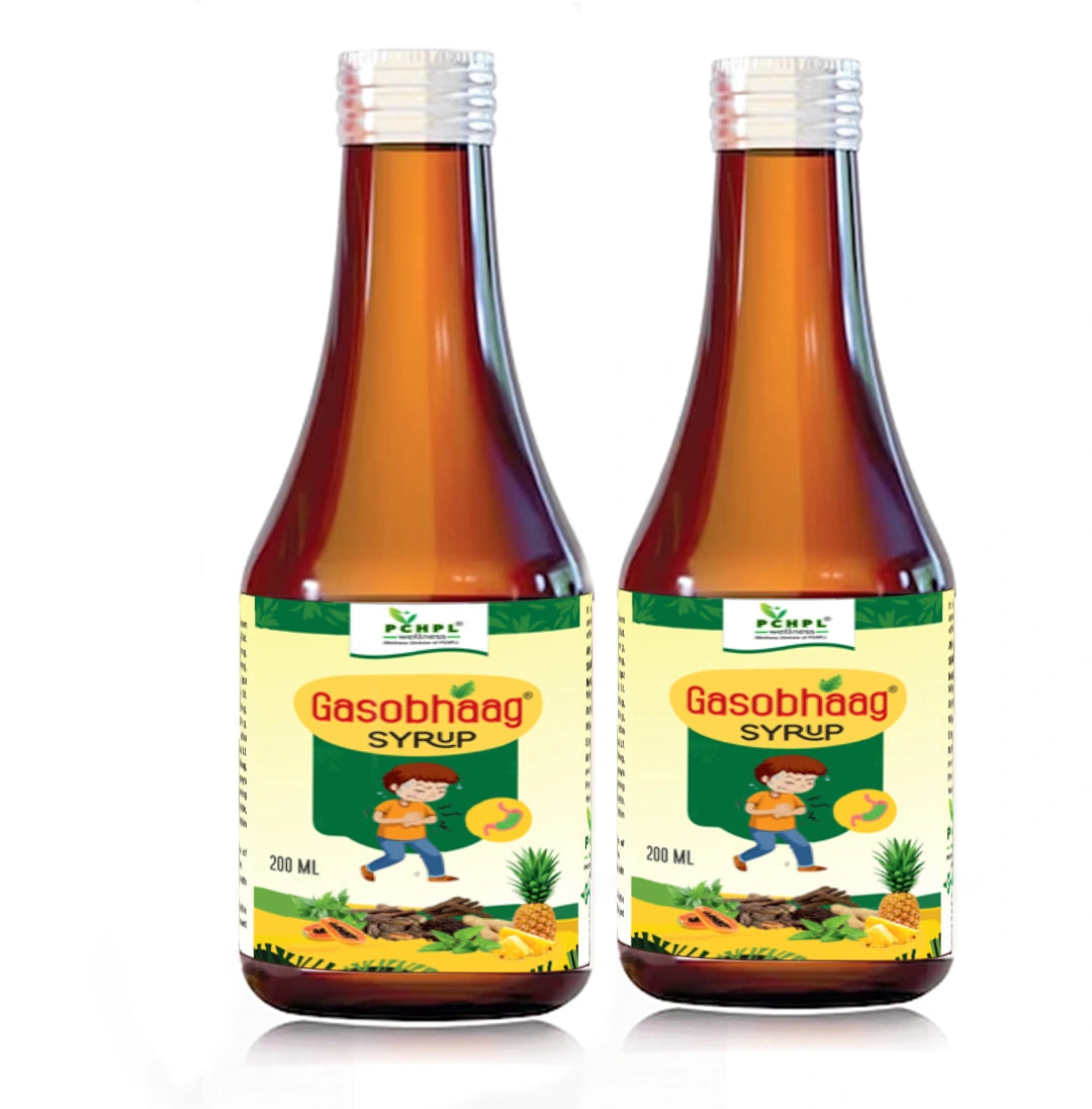 Gasobhaag Syrup- 200ml Ayurvedic Syrup For Gastric Problem (2 Pack)
