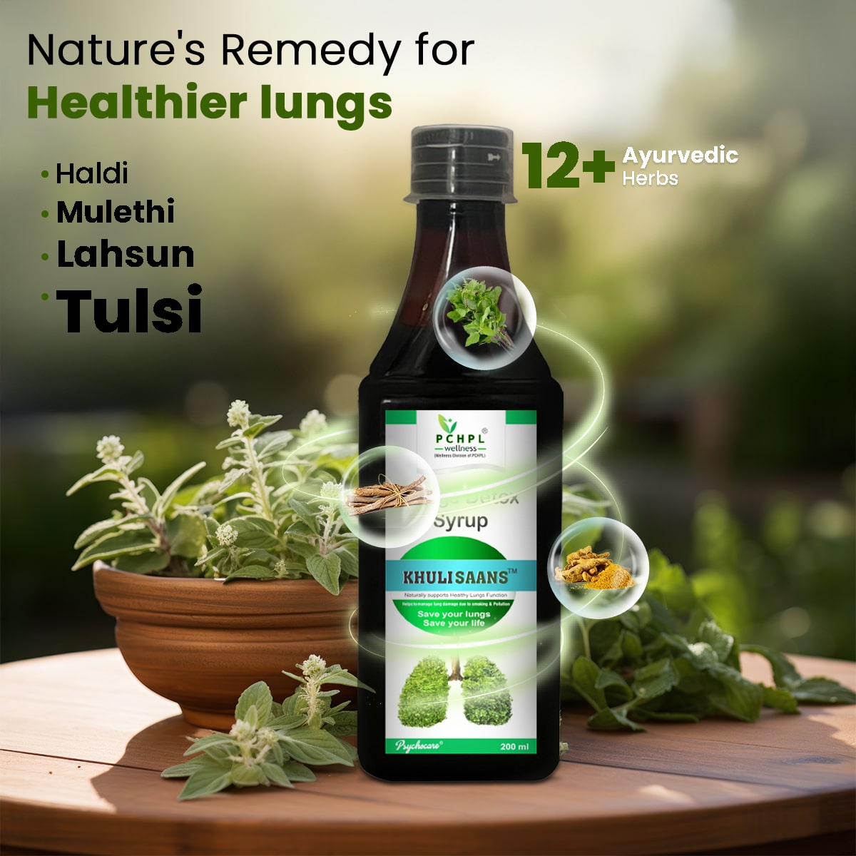 PCHPL wellness Khuli Saans Ayurvedic Lung Detox Syrup 200ml