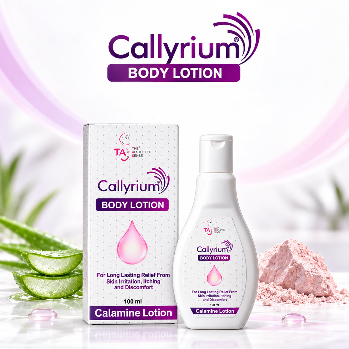 Callyrium Calamine Body Lotion with Aloe Vera & Vitamin E | Soothing Skin Care | 100ml