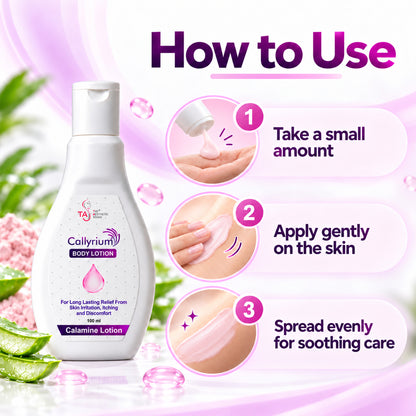 Callyrium Calamine Body Lotion with Aloe Vera & Vitamin E | Soothing Skin Care | 100ml