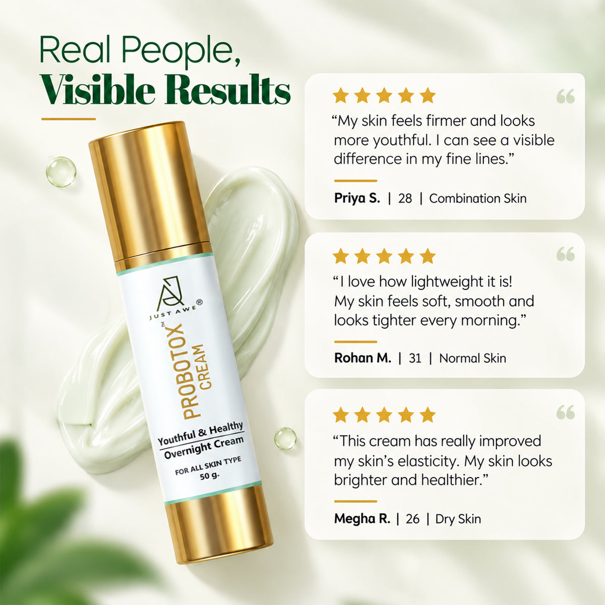 Just Awe Probotox Overnight Cream 50g