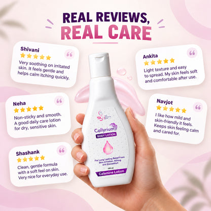 Callyrium Calamine Body Lotion with Aloe Vera & Vitamin E | Soothing Skin Care | 100ml