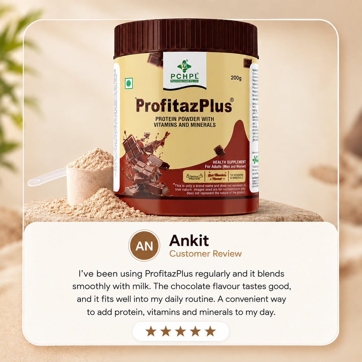 PCHPL wellness Profitaz Plus Protein Powder (200 gm)