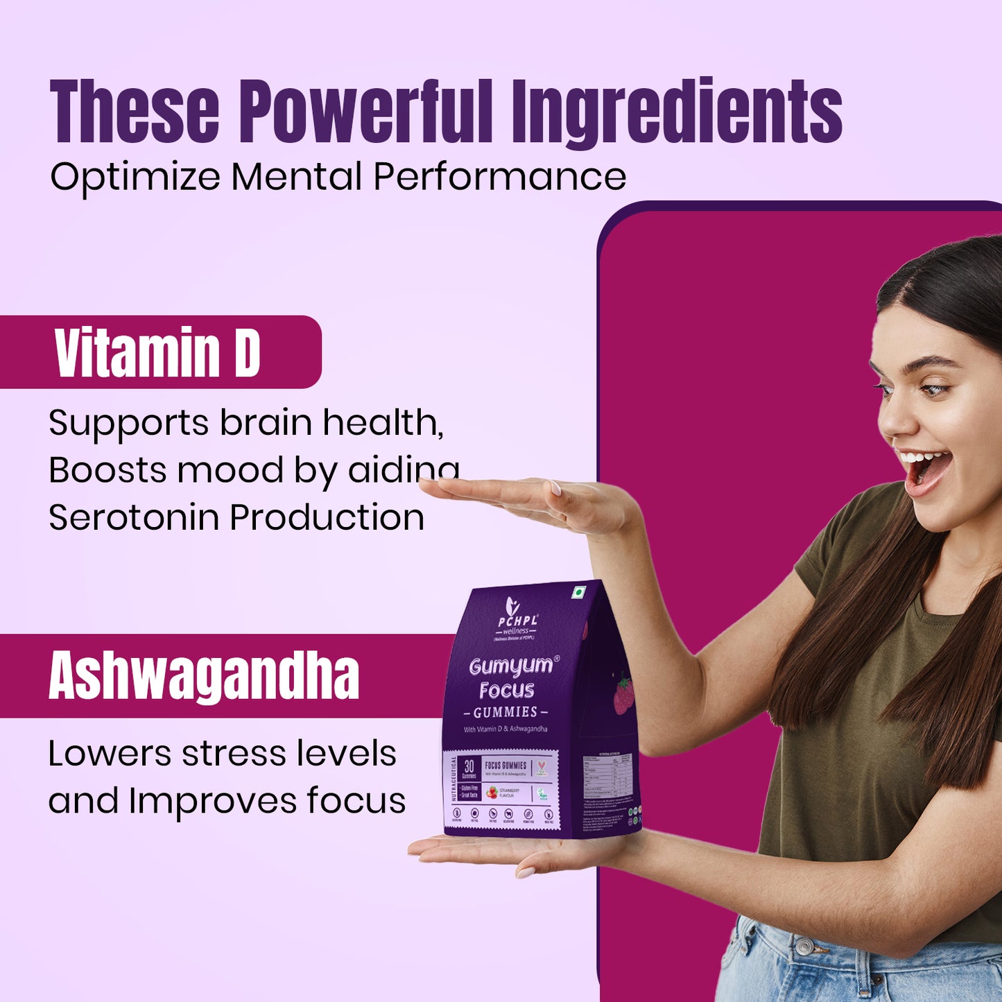 PCHPL wellness Gumyum Focus - 30 Gummies