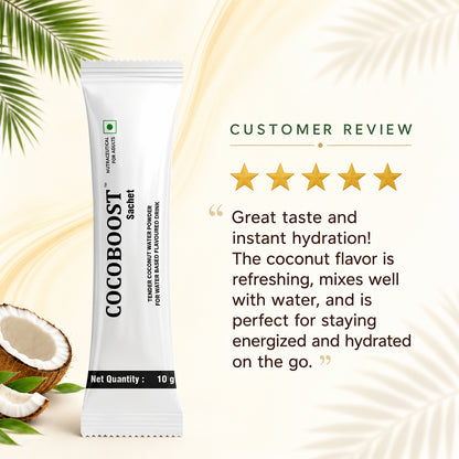 customer review cocoboost sachet coconut water powder