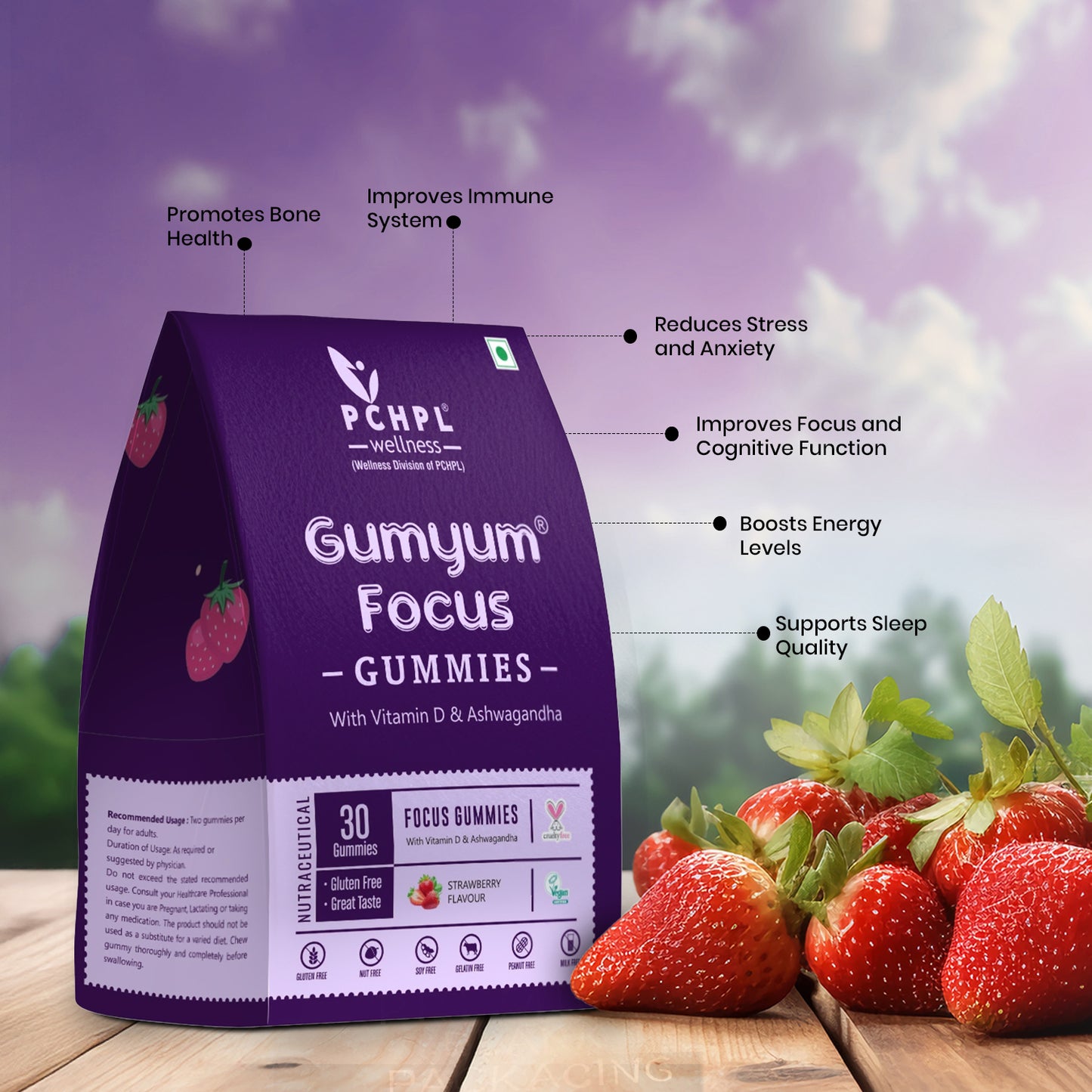 PCHPL wellness Gumyum Focus - 30 Gummies