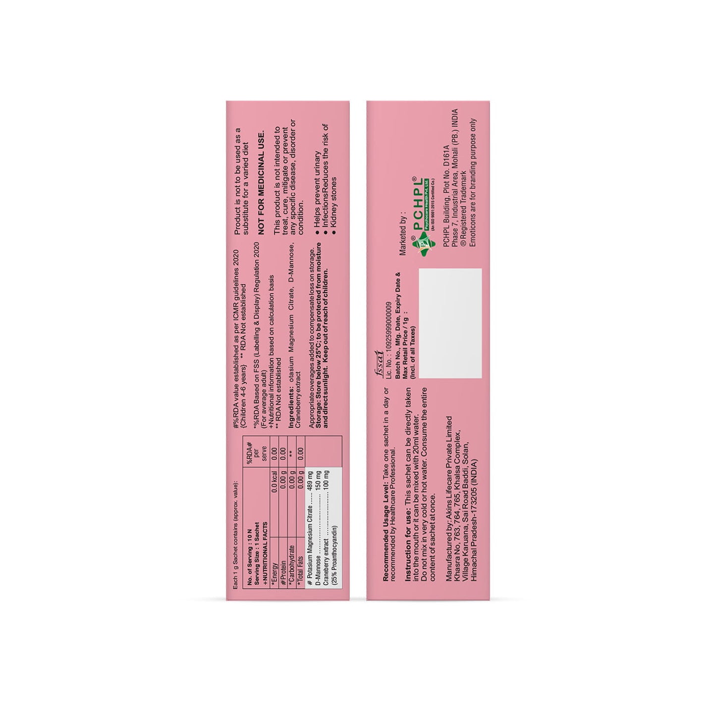 Citramelt Mouth Melt Sachet with Cranberry, D-Mannose & Mineral Citrates | Orange Flavour | 10 Sachets