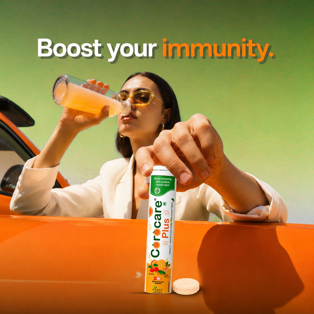 PCHPL wellness Corocare Plus Immunity Booster Tablets - 20 Effervescent Tablets