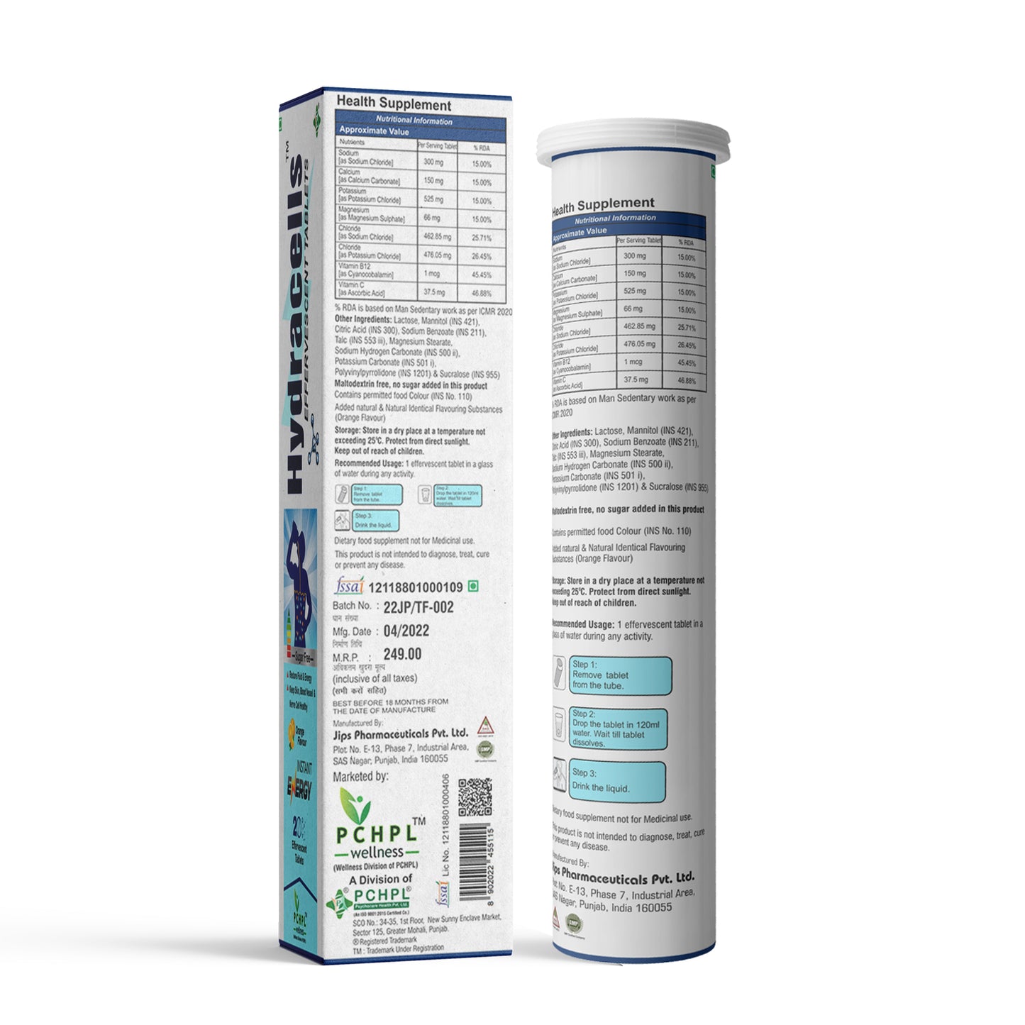 PCHPL wellness Hydracells- 20 Effervescent Tablets