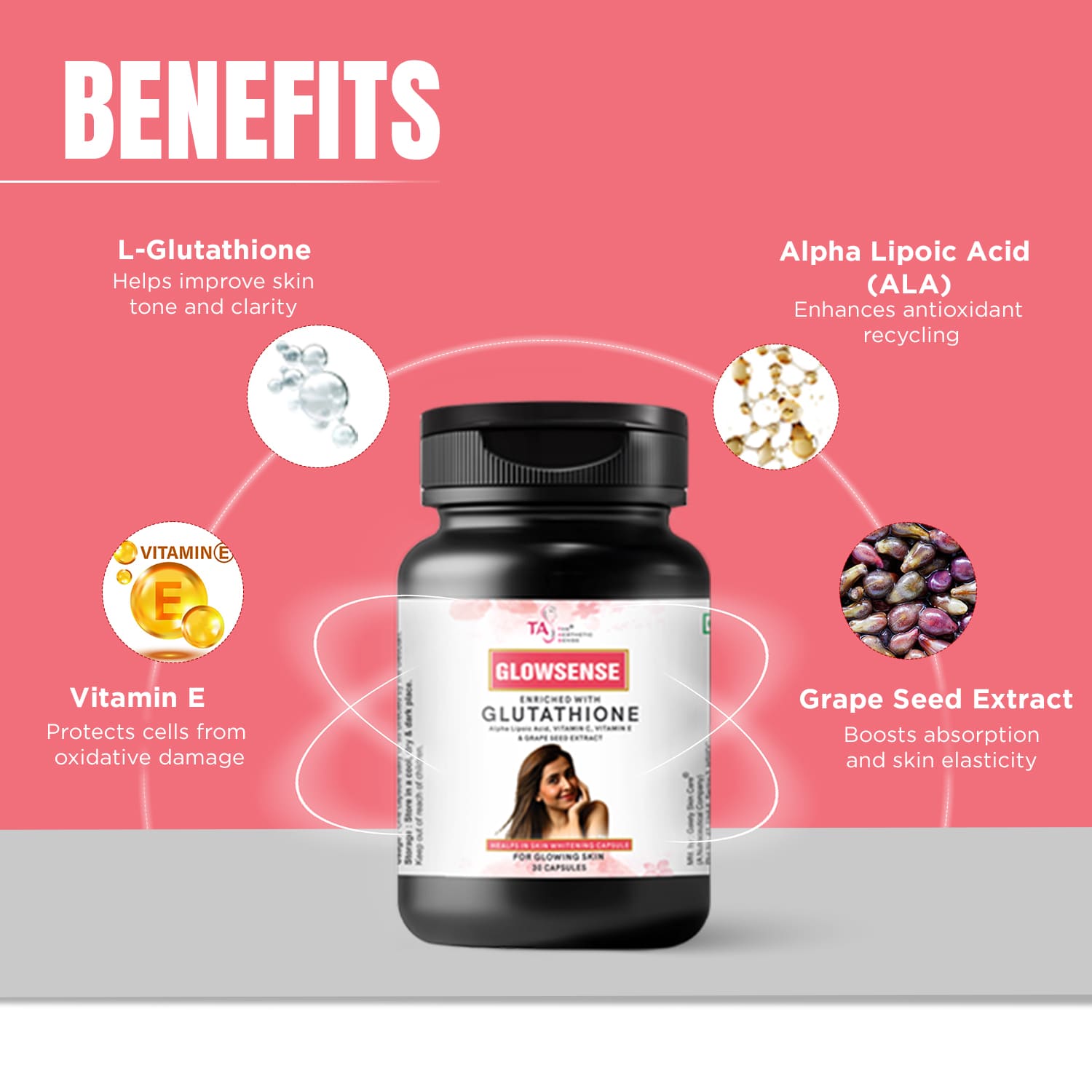 Glowsense Glutathione Capsules | Skin Brightening & Glow Sehatokart Glowsense Glutathione Capsules | Skin Brightening & Glow Sehatokart