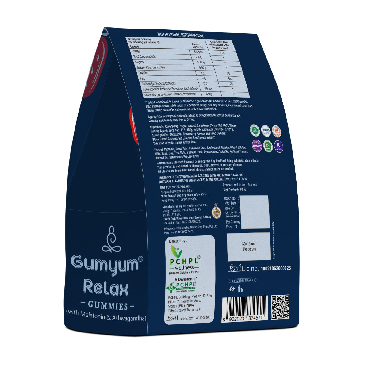 Gumyum Relax Sleep Gummies | Melatonin and Ashwagandha Helps to fall Asleep and reduce Stress