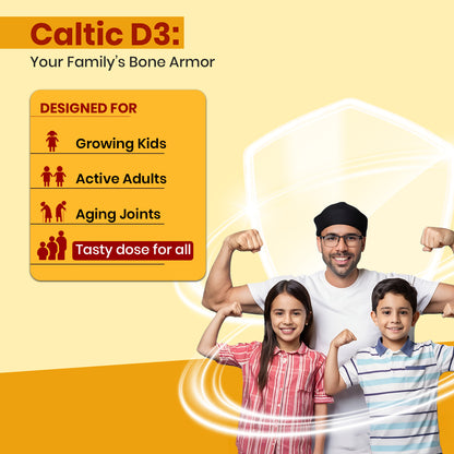 PCHPL wellness Caltic D3 Bone & Joint Support Syrup - 200ml (2 Pack)