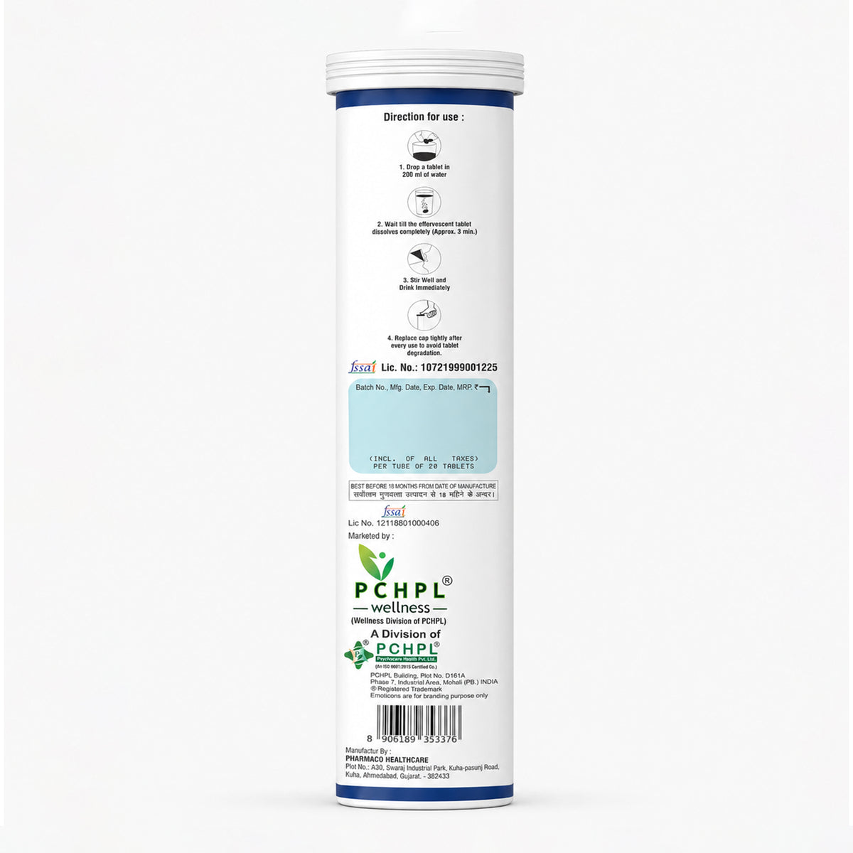 PCHPL wellness Hydracells- 20 Effervescent Tablets