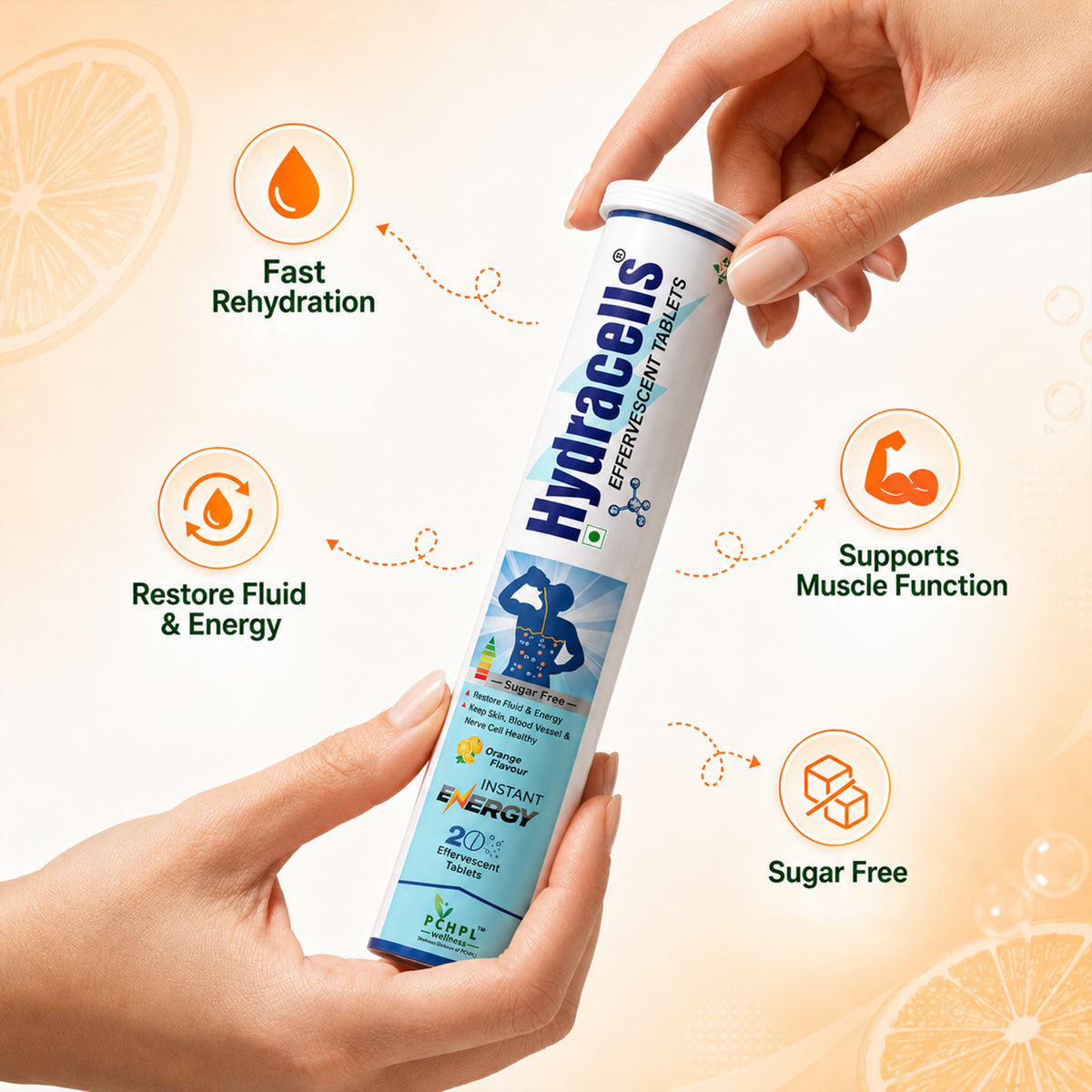 PCHPL wellness Hydracells- 20 Effervescent Tablets