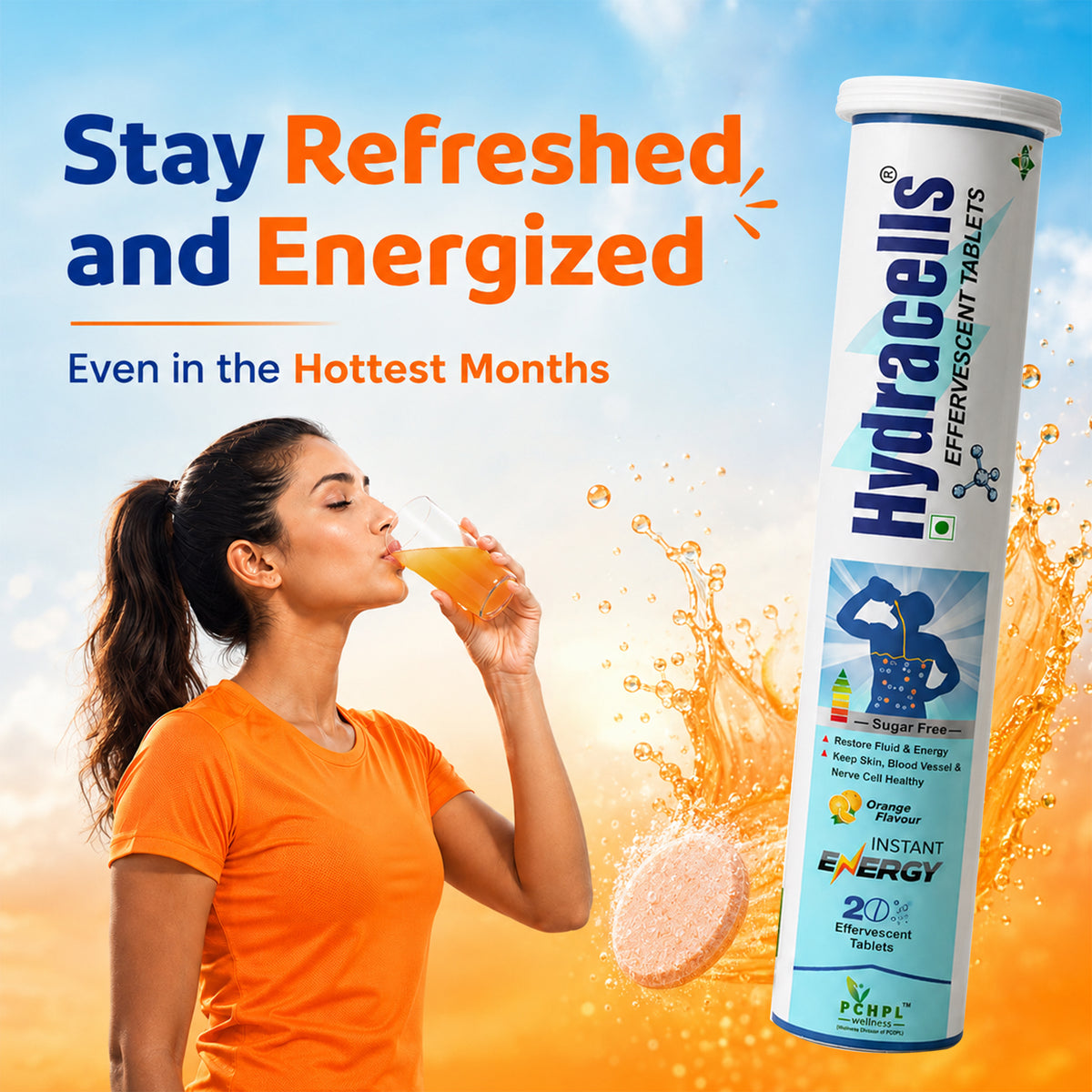 PCHPL wellness Hydracells- 20 Effervescent Tablets