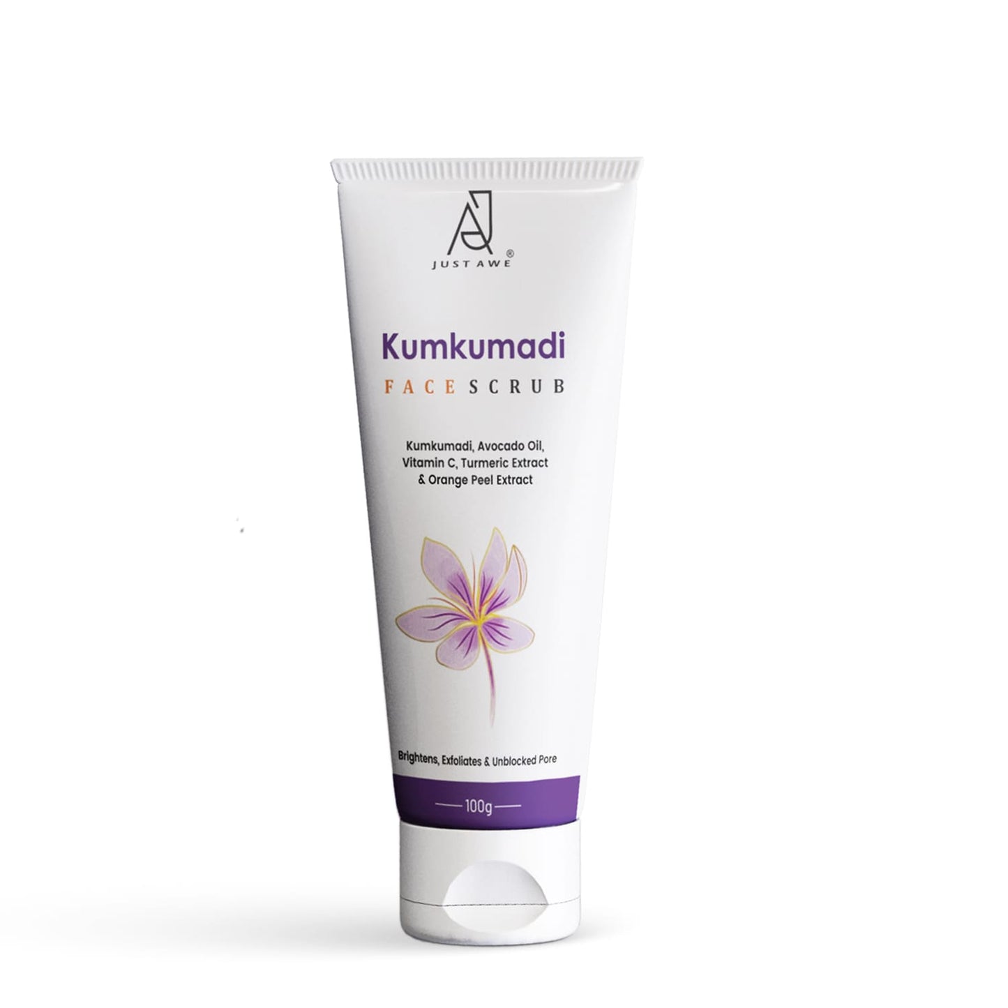 Just Awe Kumkumadi Face Scrub 100g – Glowing & Youthful Skin | Removes Dirt & Exfoliates