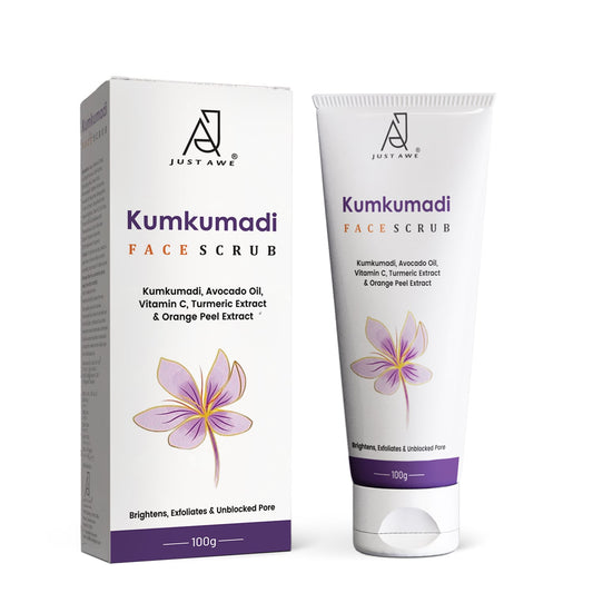 Just Awe Kumkumadi Face Scrub 100g – Glowing & Youthful Skin | Removes Dirt & Exfoliates