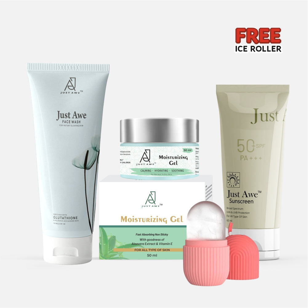 Just Awe Glow Essentials Set (Free Ice Roller) - Sehatokart