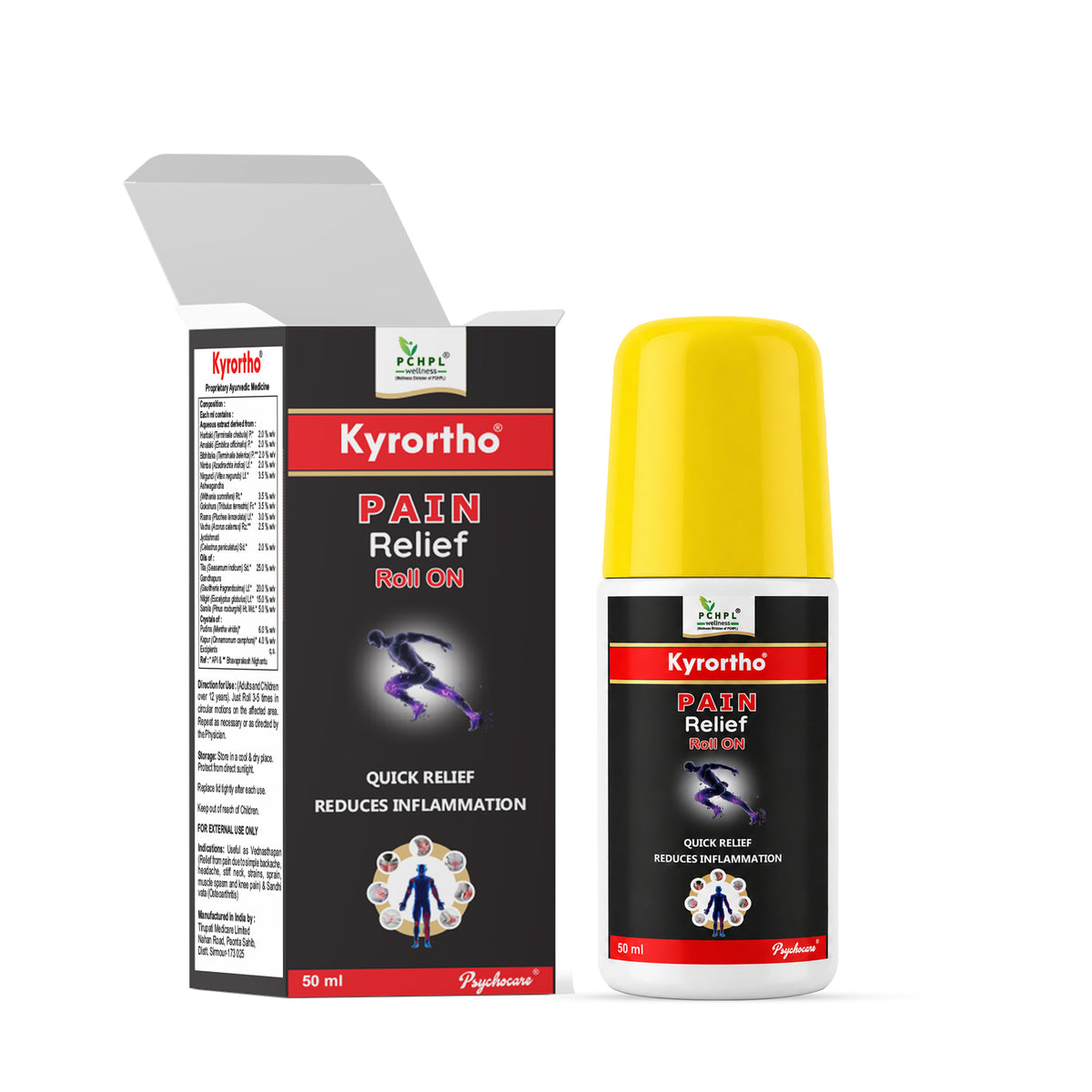 PCHPL wellness Kyrortho Pain Relief Oil Roll on– 50ml