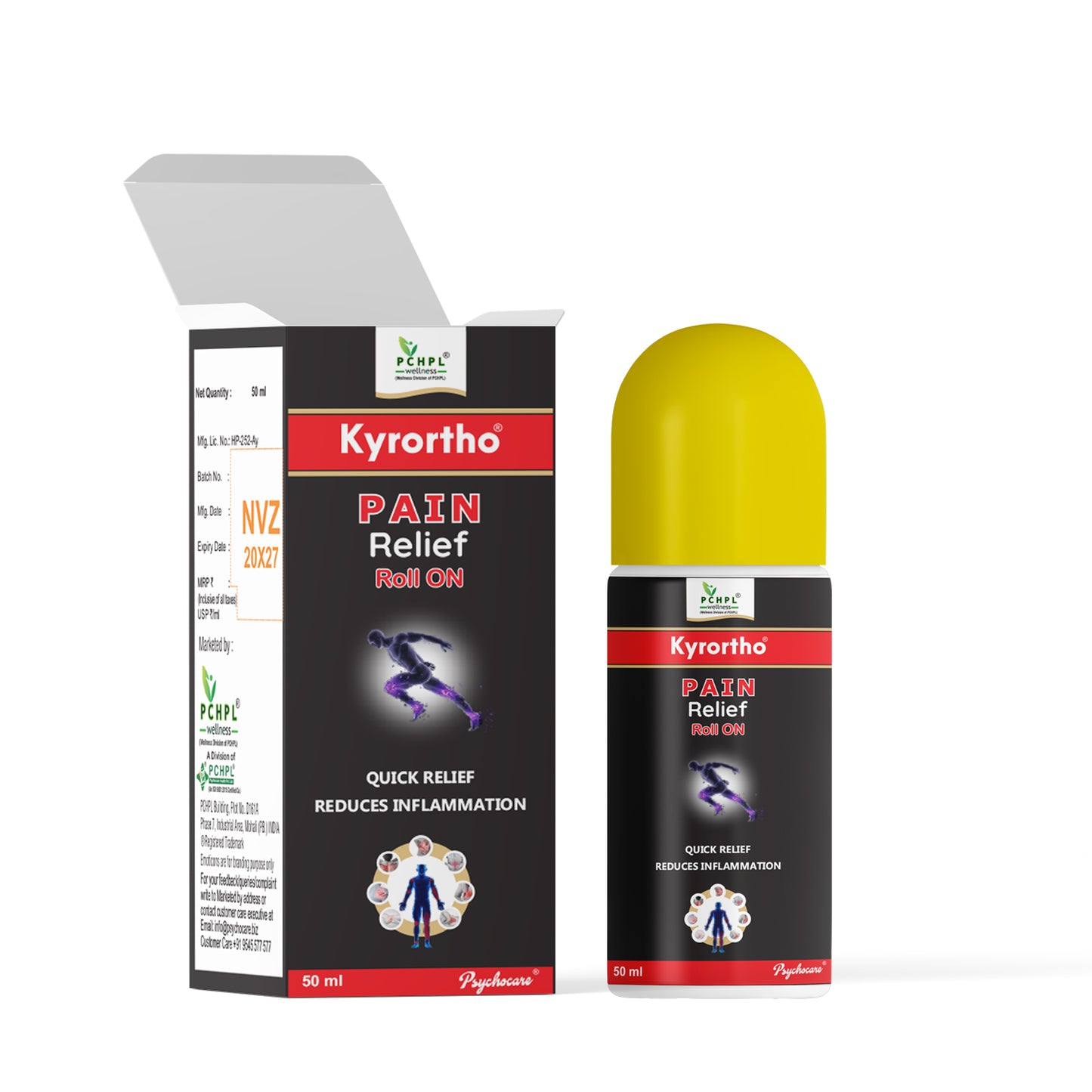 PCHPL wellness Kyrortho Pain Relief Oil Roll on– 50ml